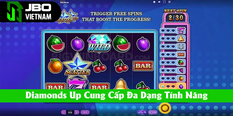 Nổ hũ Diamonds Up đa dạng về tính năng