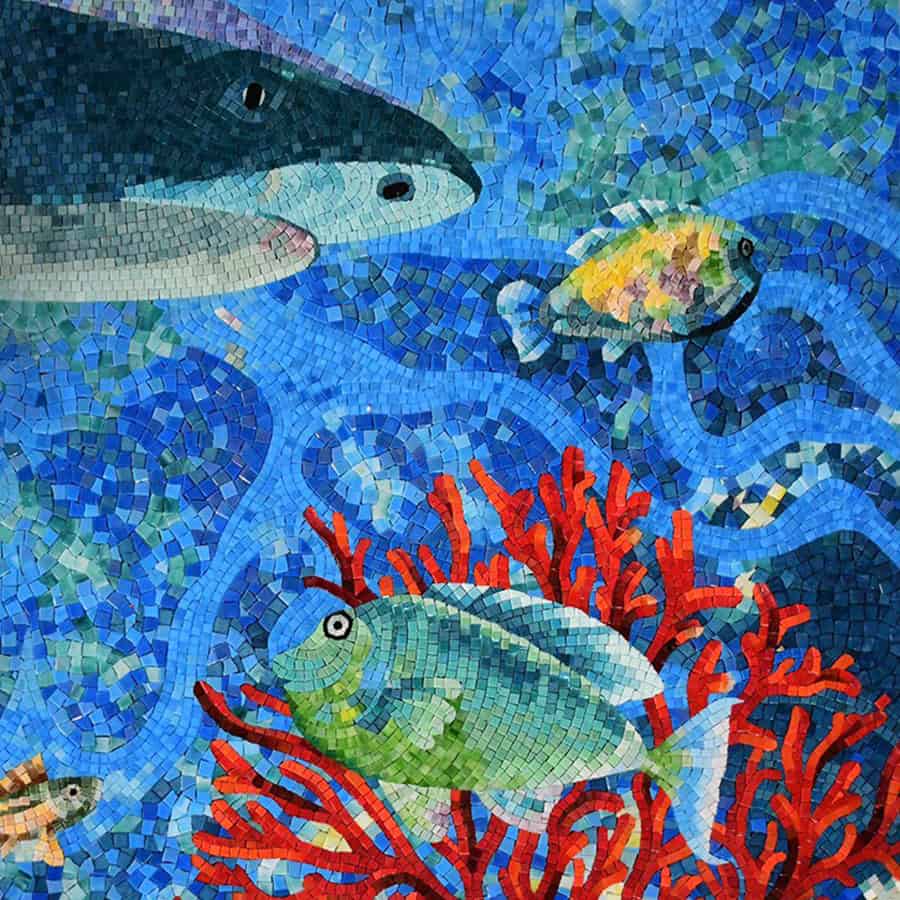 ocean fish mosaic