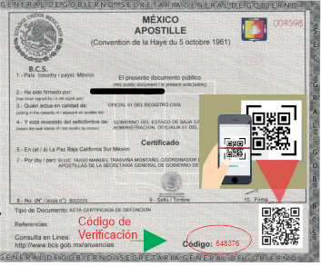 como se ve un documento apostillado en México