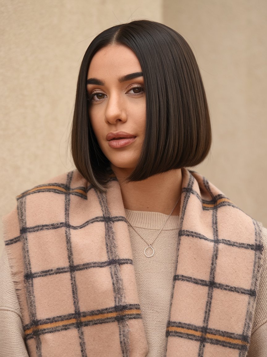 15. Sleek Cropped Bob Hair