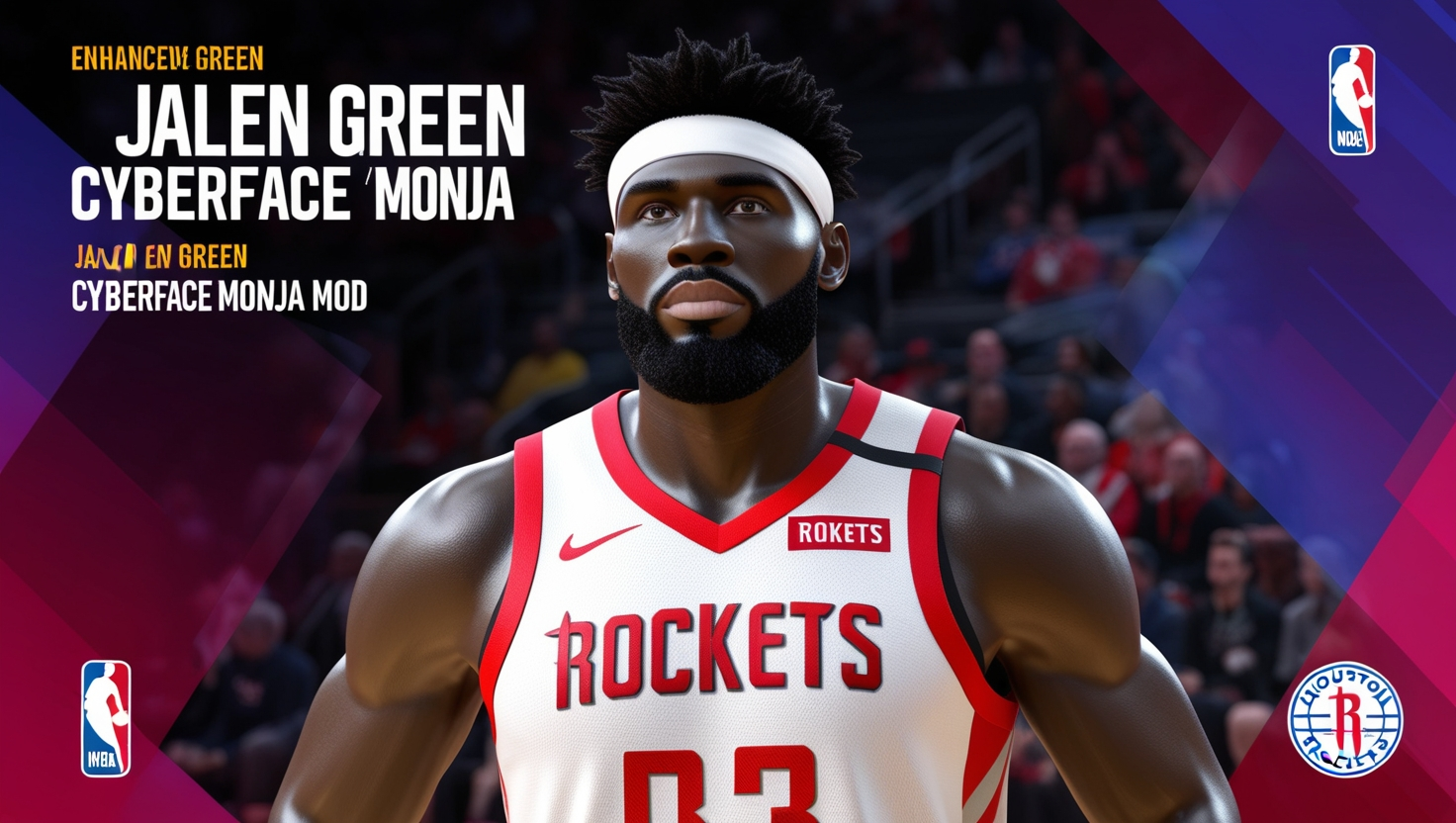  NBA 2K23 Jalen Green Cyberface Monja