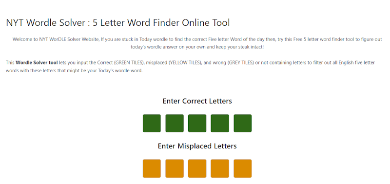 NYT Wordle Solver