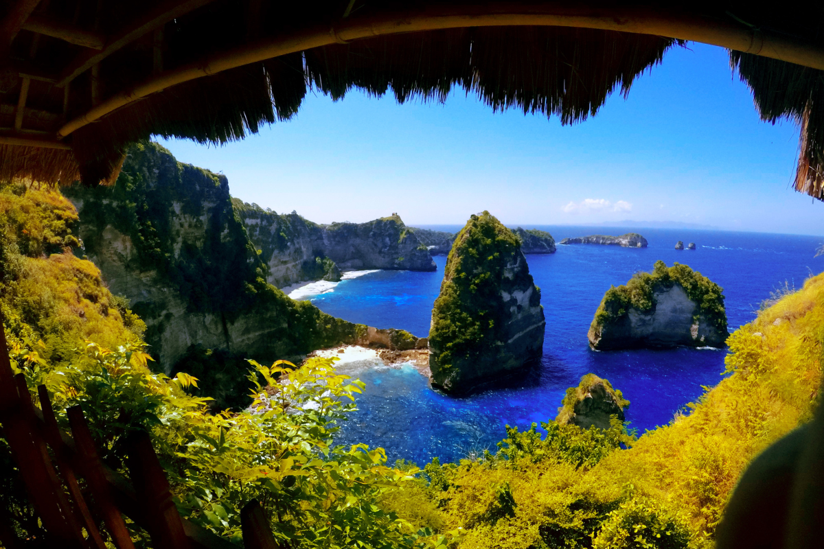 The mesmerizing greenery from one exotic spot at the island of Nusa Penida, Bali, Indonesia.