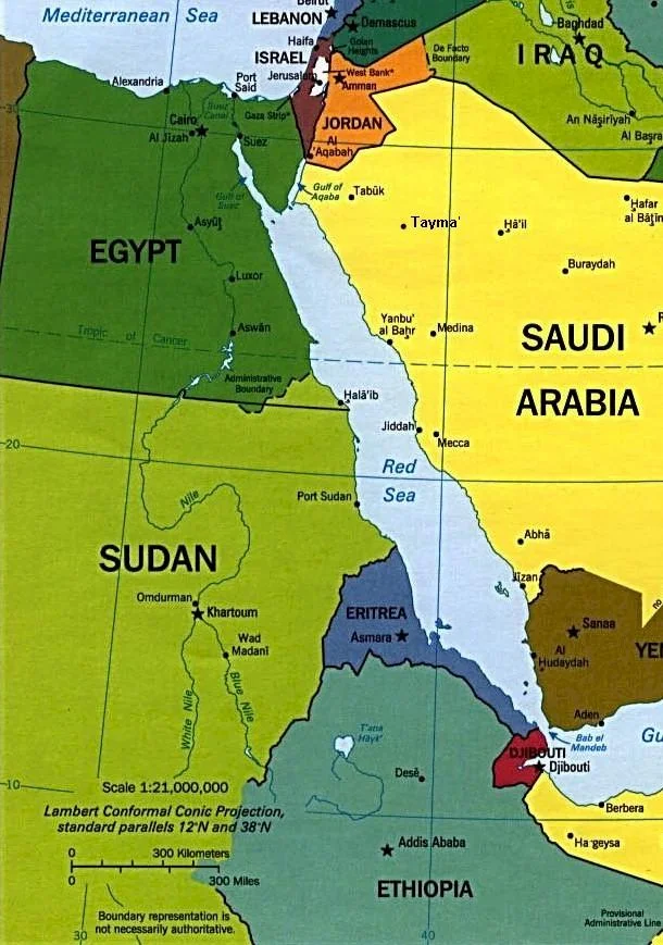 map of red sea