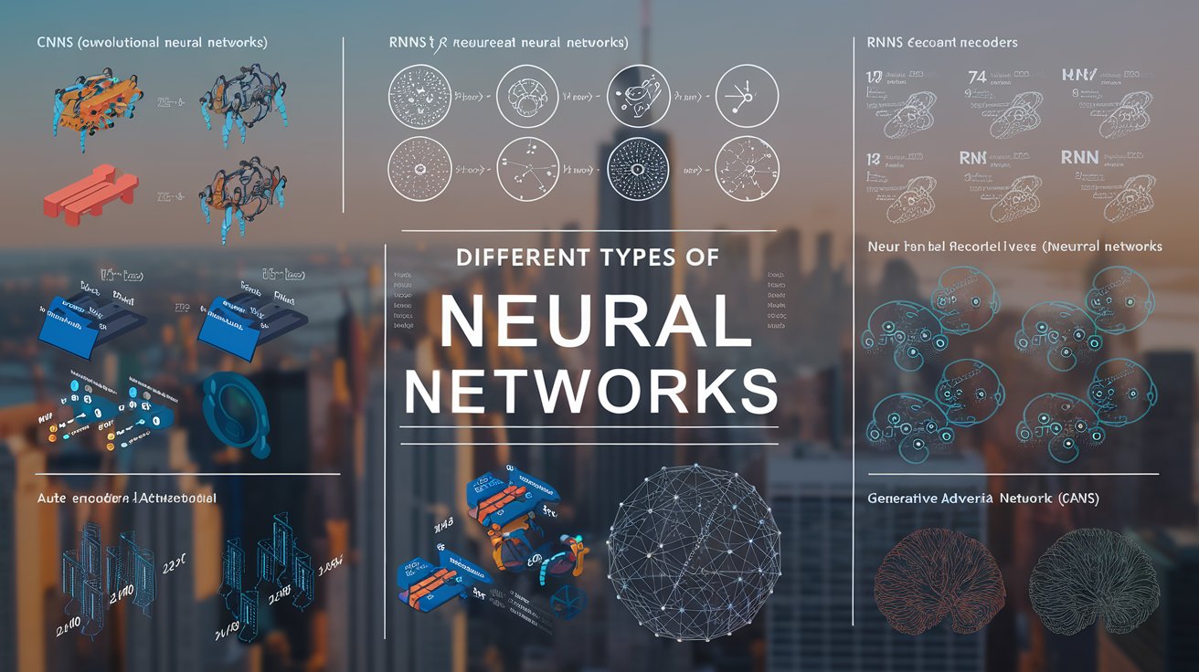 Types of neural networks infographic