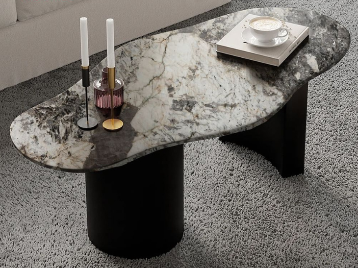 Alaska white granite on tabletop