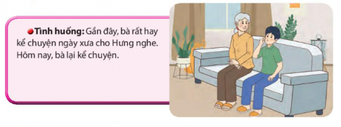 CHỦ ĐỀ 4. CHĂM SÓC GIA ĐÌNH CỦA EMHoạt động 1: Tìm hiểu và thực hiện kĩ năng chăm sóc người thân bị mệt, ốm.Câu 1: Thảo luận về cách quan tâm, chăm sóc người thân bị mệt, ốmĐáp án chuẩn:- Lắng nghe, thấu hiểu nhu cầu được quan tâm, chăm sóc của người thân- Sử dụng lời nói để mang tới tinh thần lạc quan, tích cực- Giúp người thân có suy nghĩ tích cựcCâu 2: Thể hiện lời nói và hoạt động khi người thân bị mệt, ốm ở các hình sau: Đáp án chuẩn:Tình huống 1: Lời nói:  Bố có cảm thấy mệt không? Con sẽ giúp bố nhé, rót nước cho bố uống và xoa bóp giúp bố.