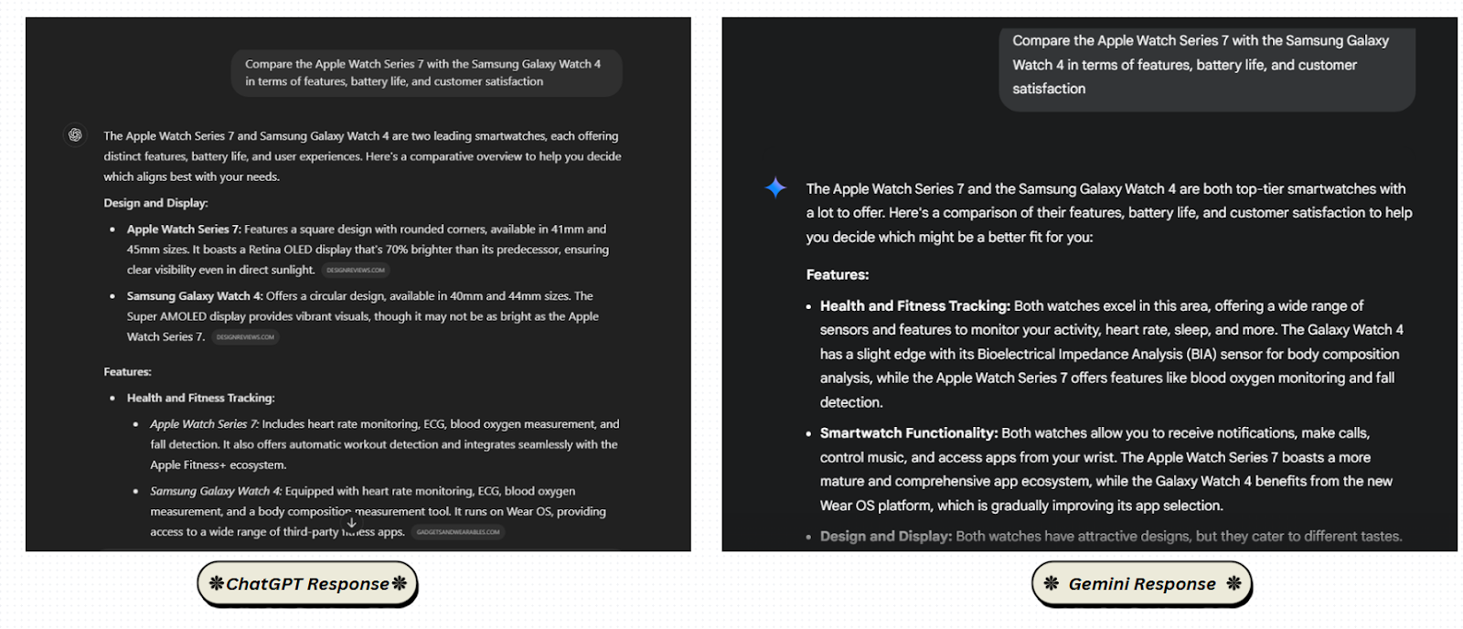 Gemini vs. ChatGPT comparison by prompting use case #5