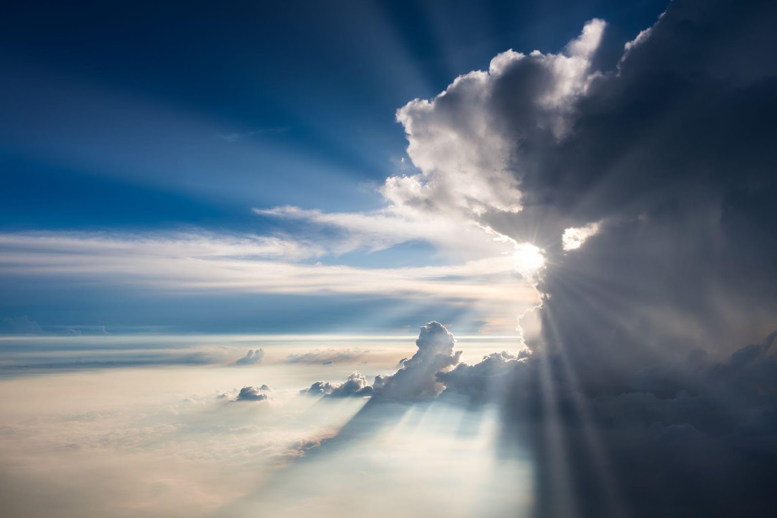 sky, sun and clouds