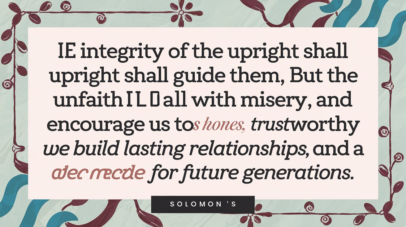 Solomon's Words for the Wise