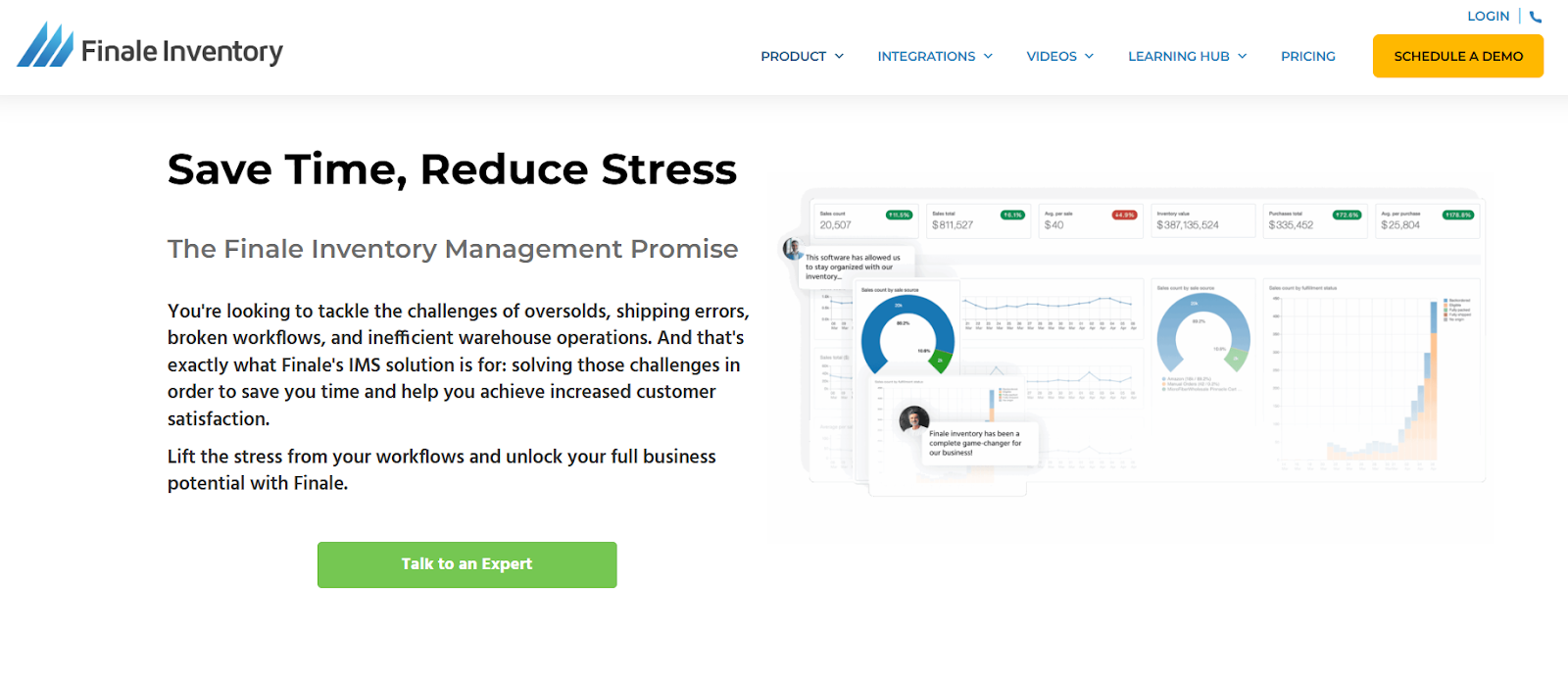  Real-time inventory control with Finale multi channel inventory management software.