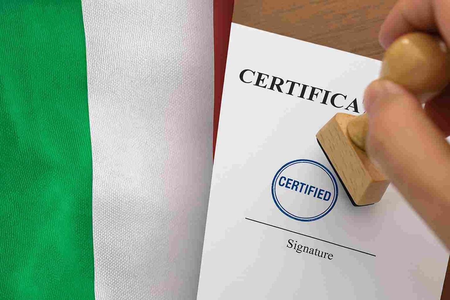 مهر کنسول ایتالیا برای تایید مدارک