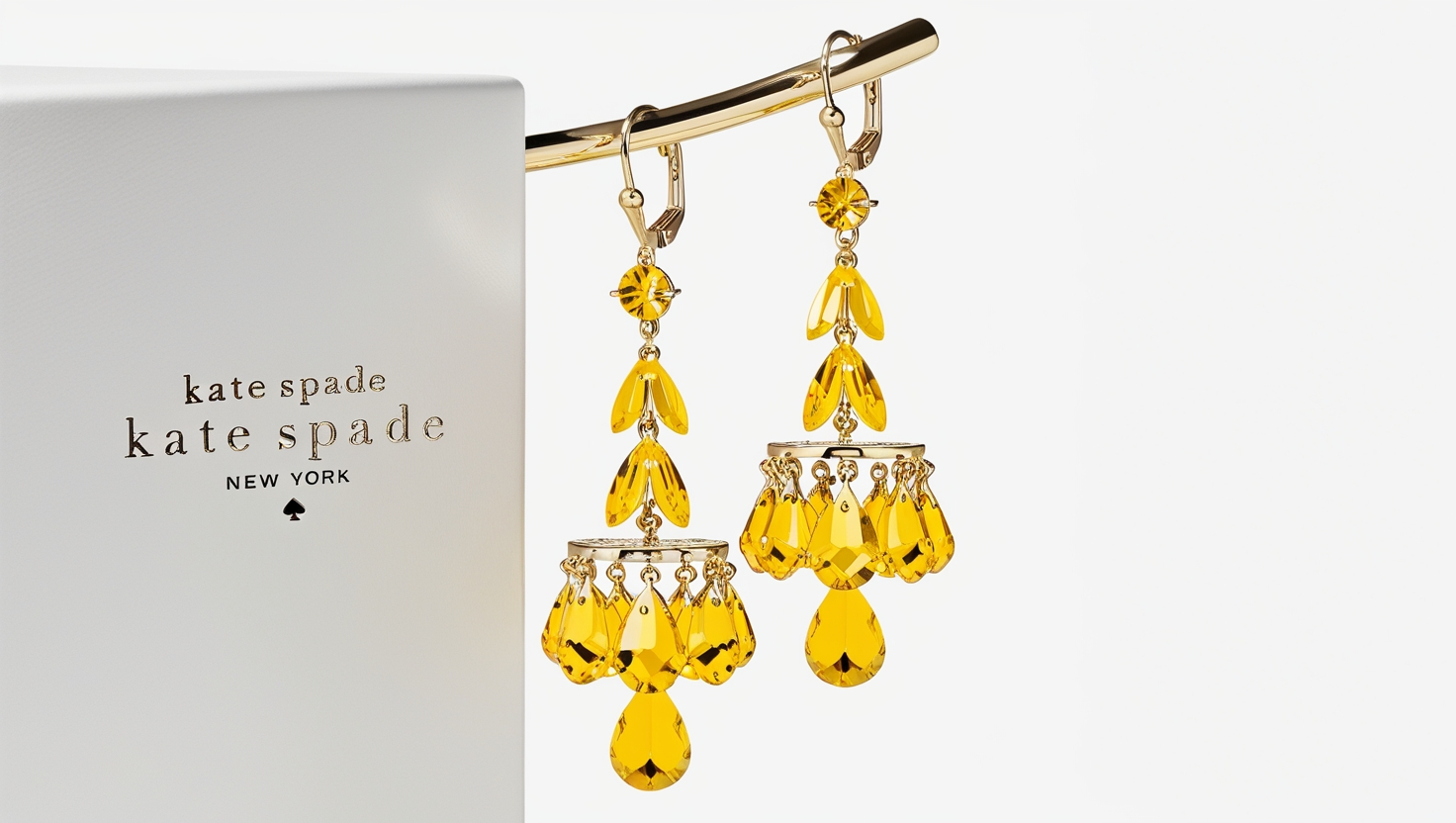 Kate Spade Up the Ante Yellow Chandelier