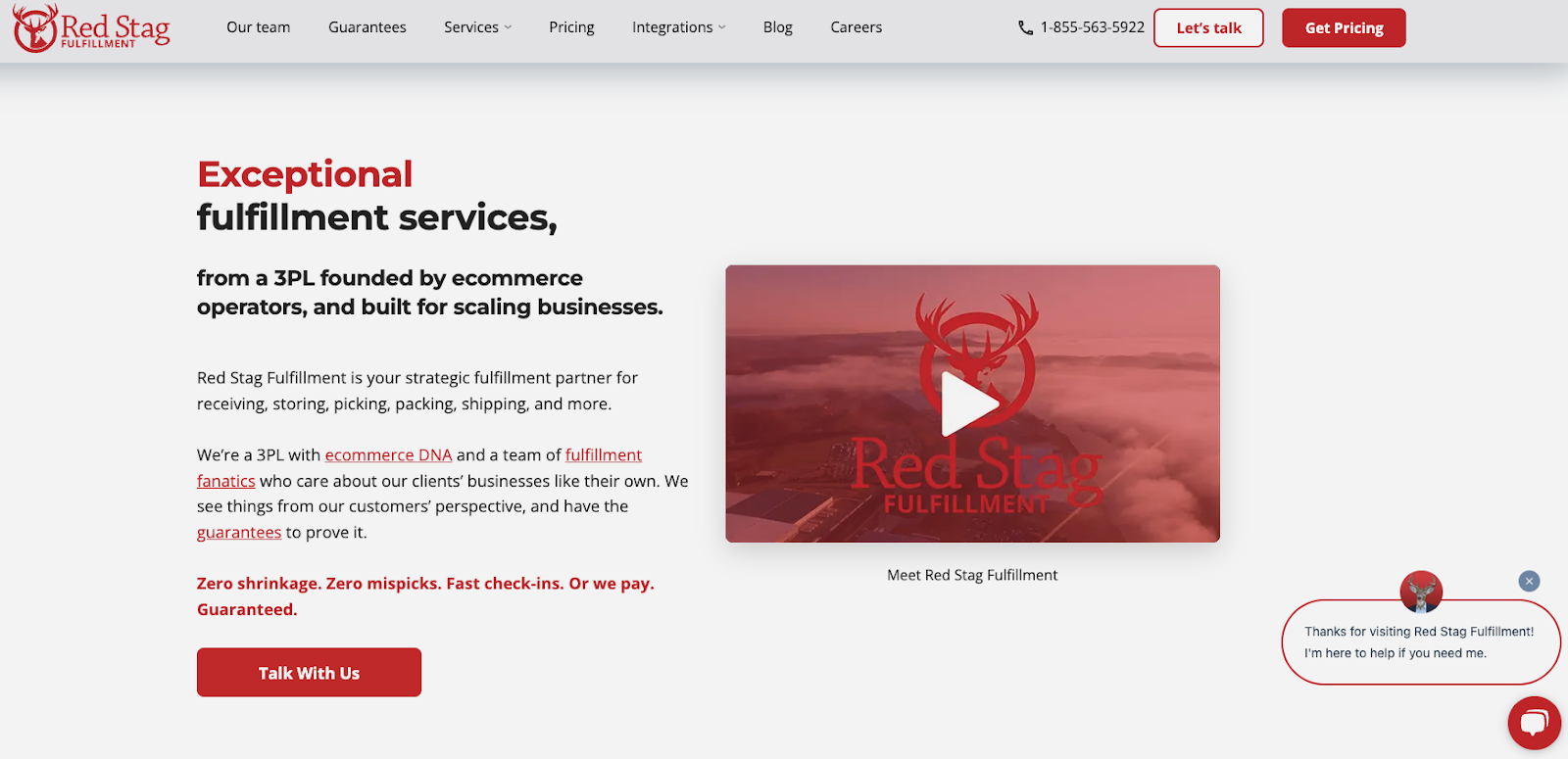 Red Stag Fulfillment homepage