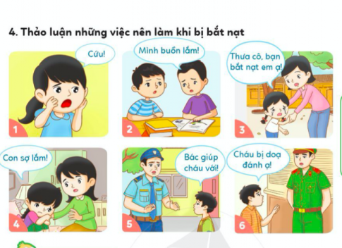 2. Tìm hiểu một số hành vi bắt nạt khácCâu hỏi: Tìm hiểu một số hành vi bắt nạtGiải nhanh:- Không chơi với bạn- Bắt nạt bạn- Chê bai bạn3. Chia sẻ vì sao cần tìm kiếm sự hỗ trợ khi bị bắt nạt