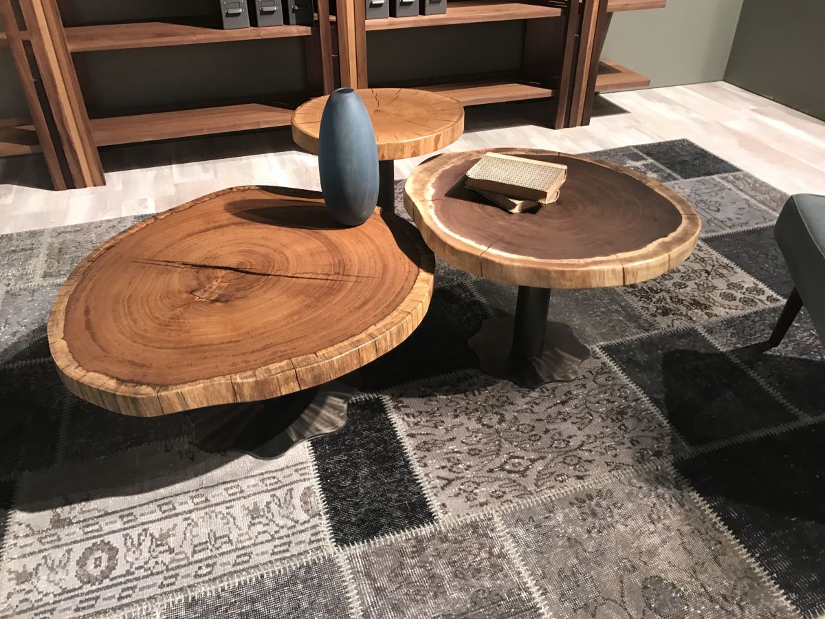 burl wood coffee table