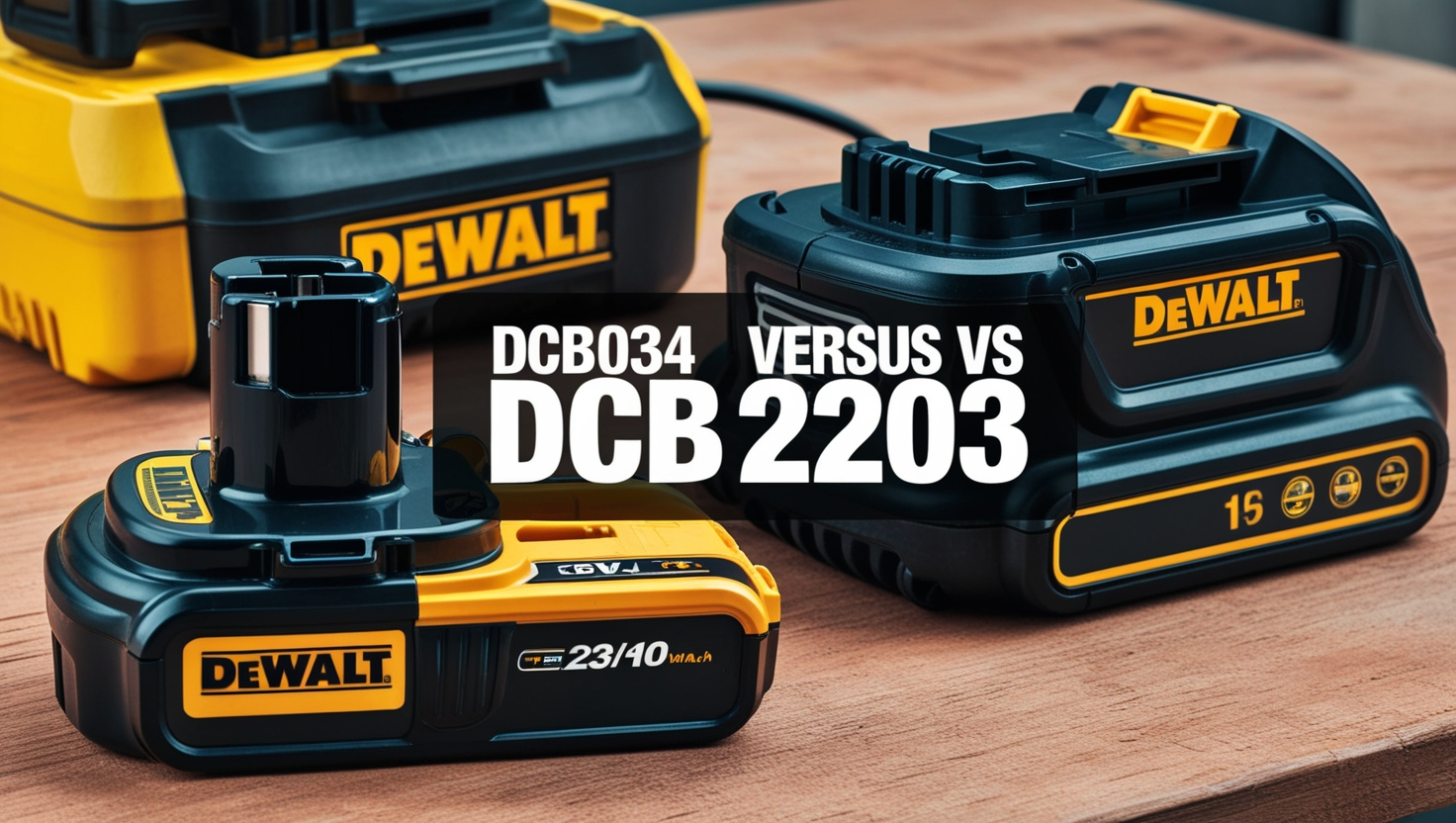 DCB034 Battery Versus DCB203