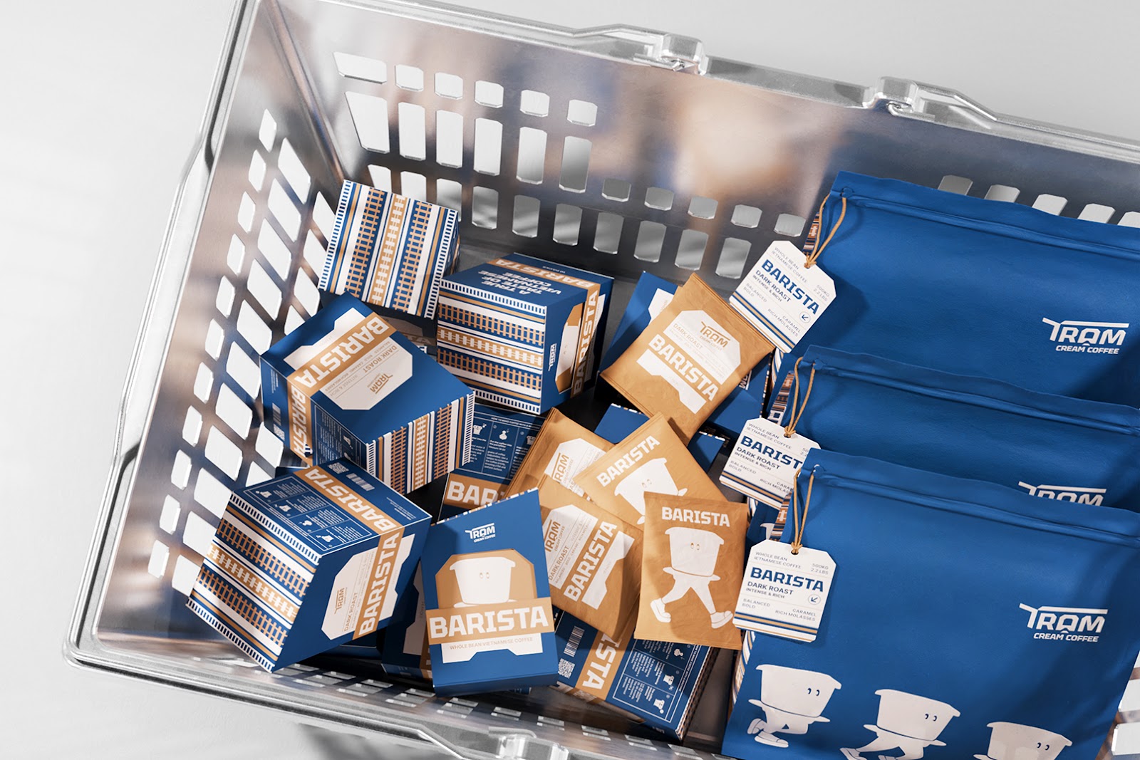 Image from the Tram Cream Coffee: A Journey in Branding & Packaging Designarticle on Abduzeedo