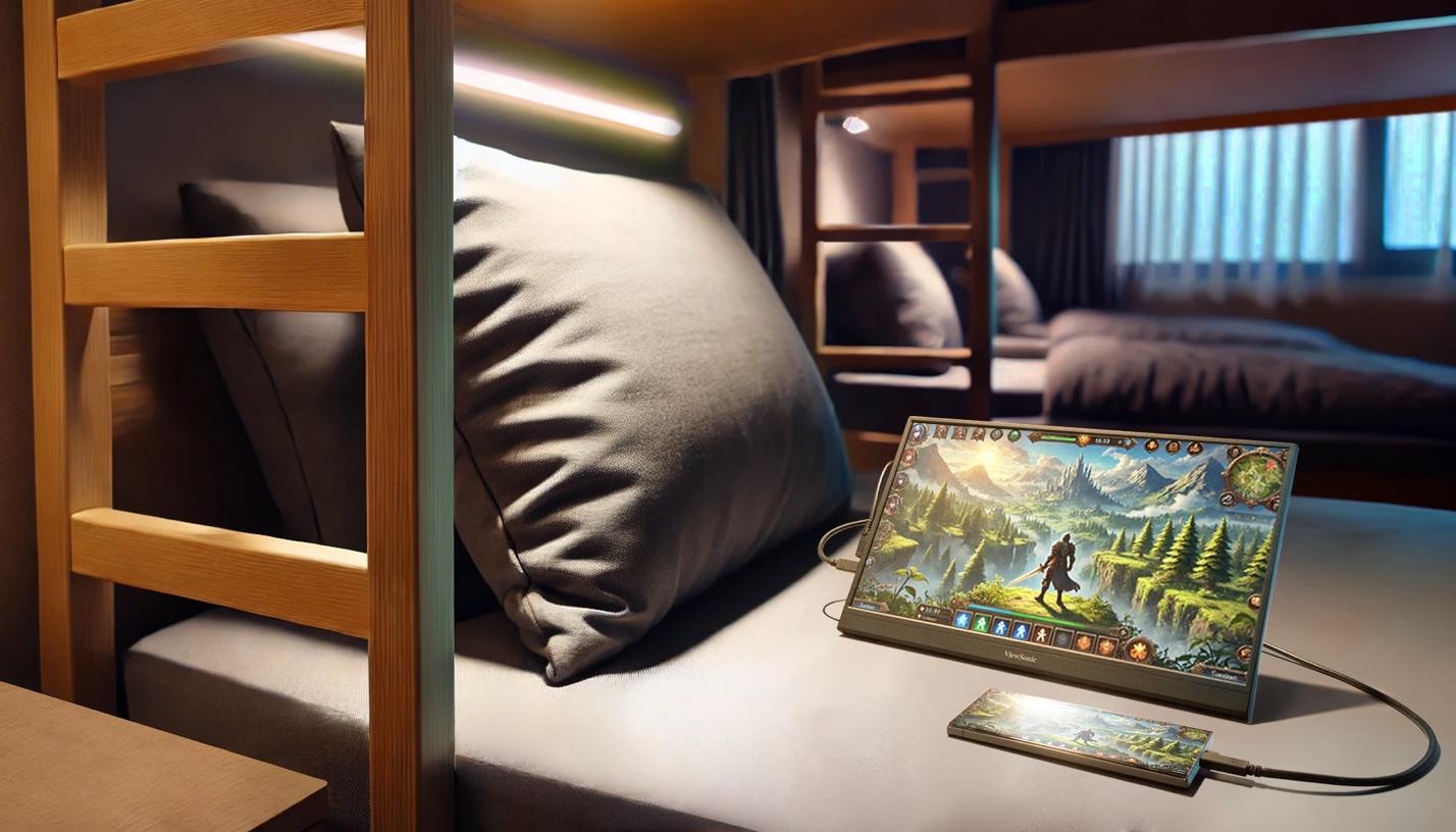 A tablet on a bed

Description automatically generated