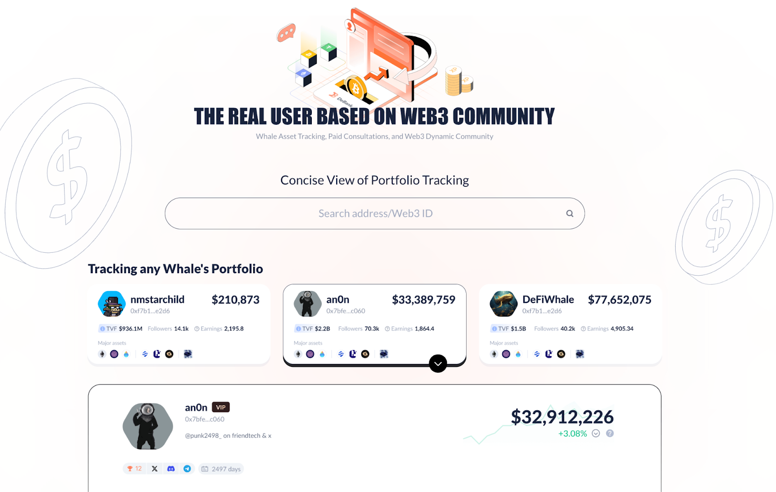 tracking dei crypto wallet su debank
