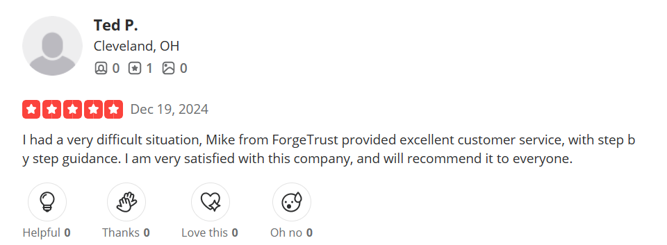 review 1 of Forge Trust