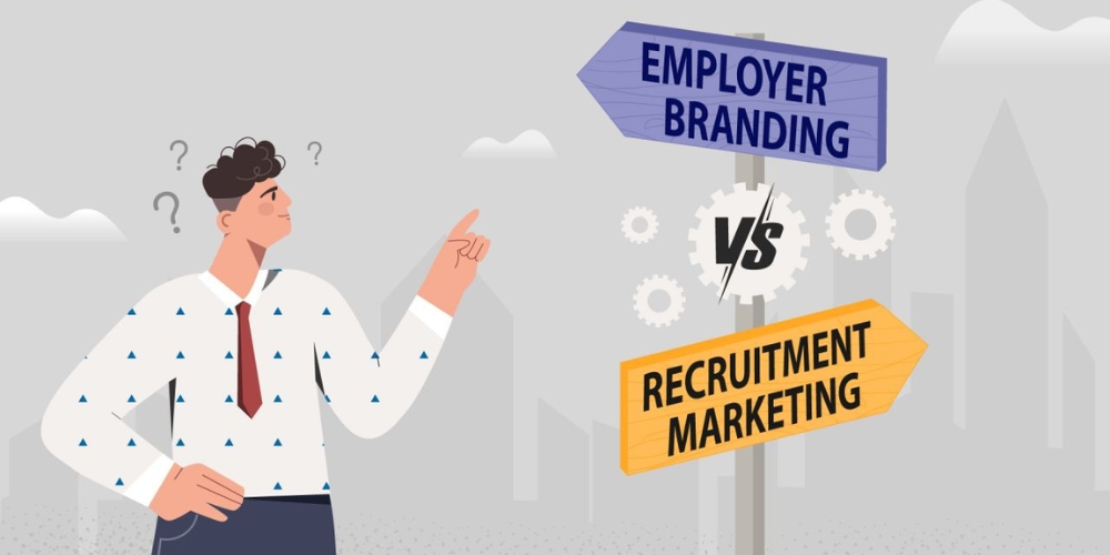 difference between employer branding and recruitment marketing