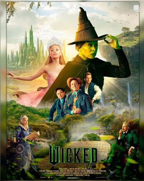 This contain: the wizard movie poster is shown with many people dressed in costumes and holding their hands up