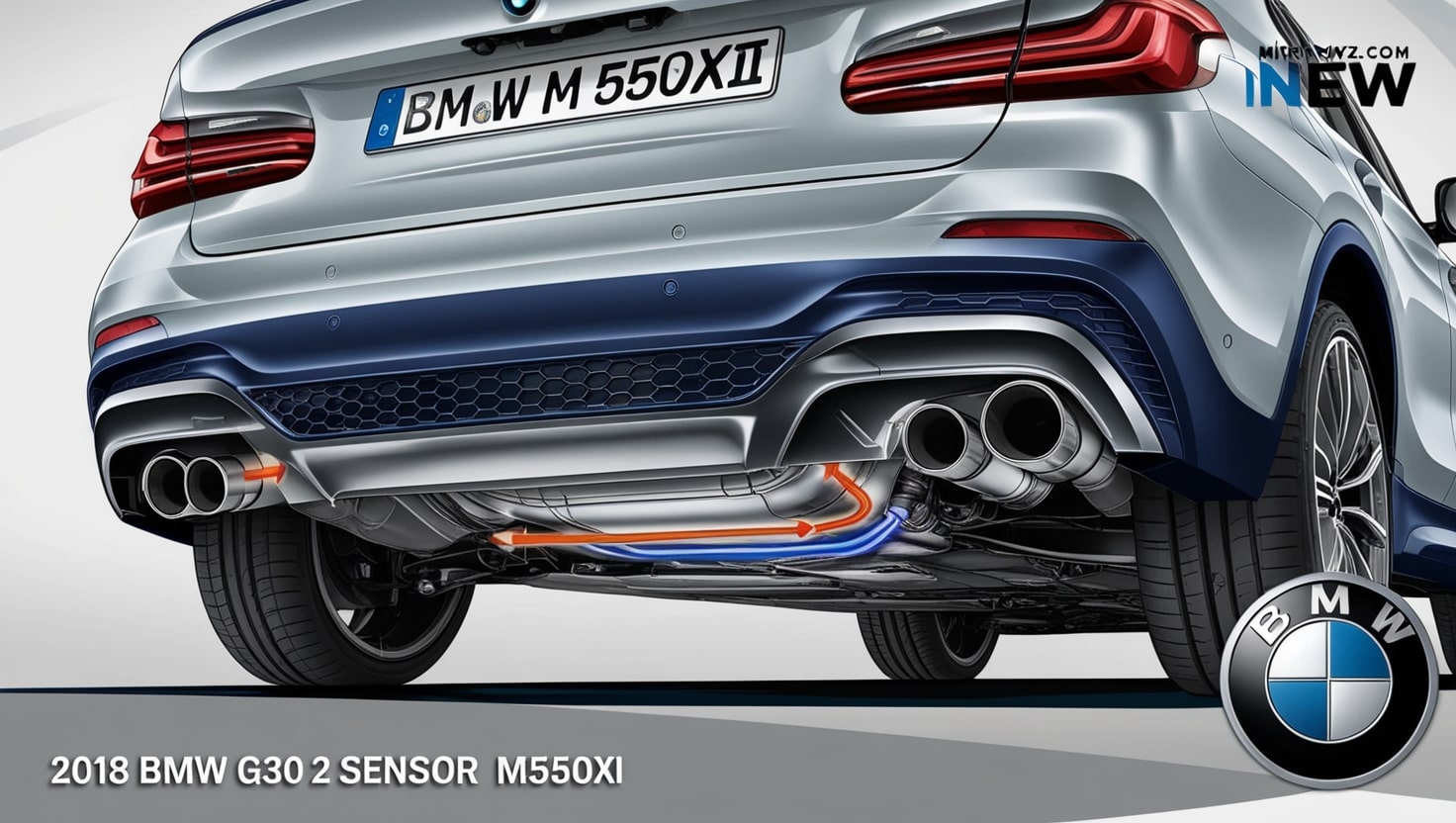 Location of O2 Sensors on a 2018 BMW G30 M550xi1