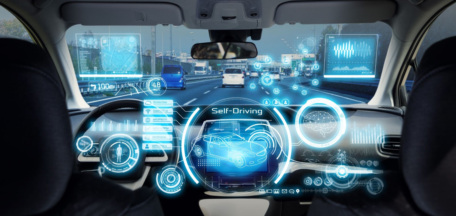 Autonomous systems in a futuristic car