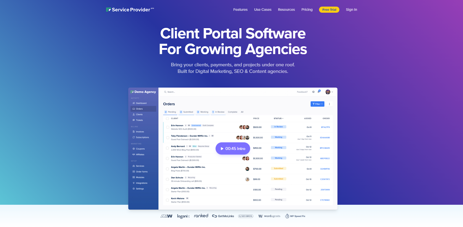 Service Provider Pro HomePage