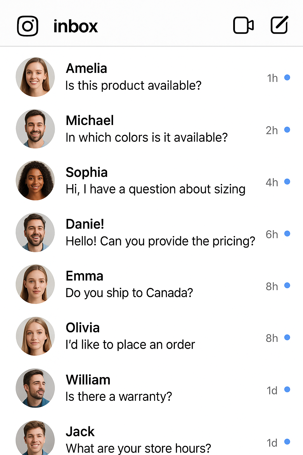 instagram business inquiries
