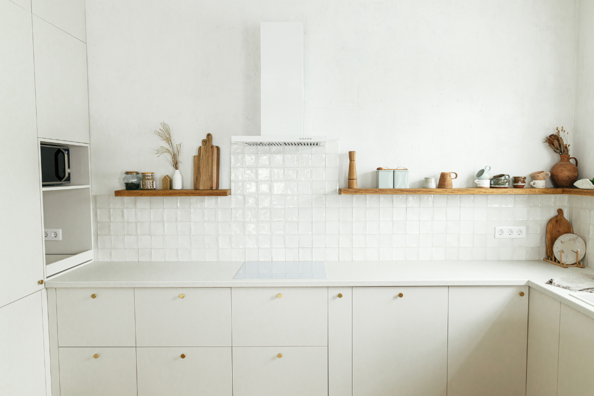 floating shelves for IKEA cabinets hack