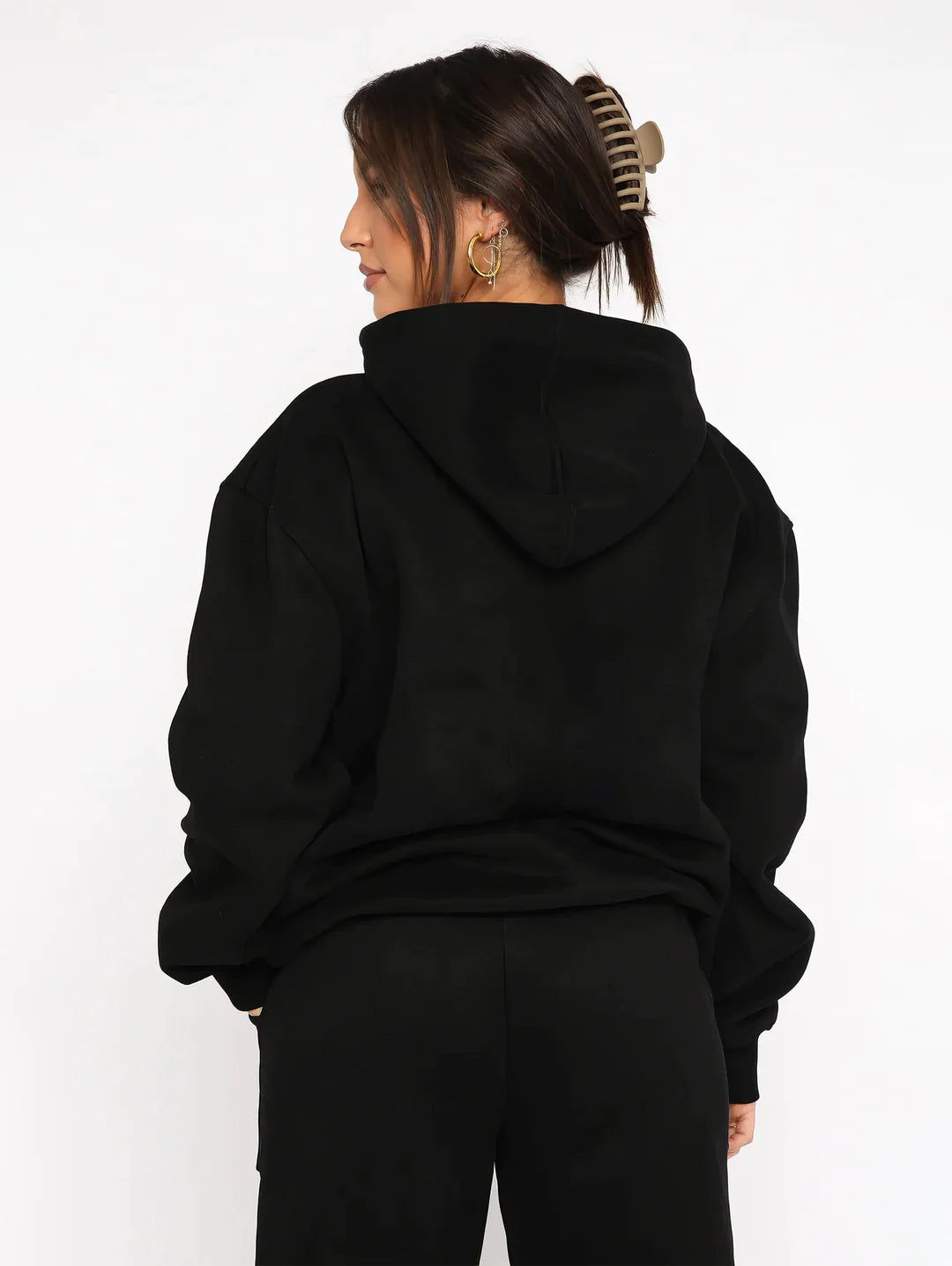 schwarz hoodie set  für damen