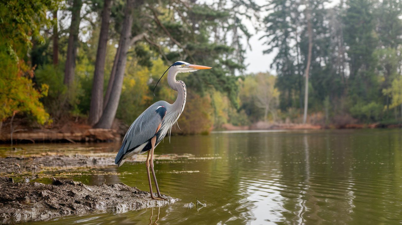 Balance and Harmony: The Heron’s Graceful Stance