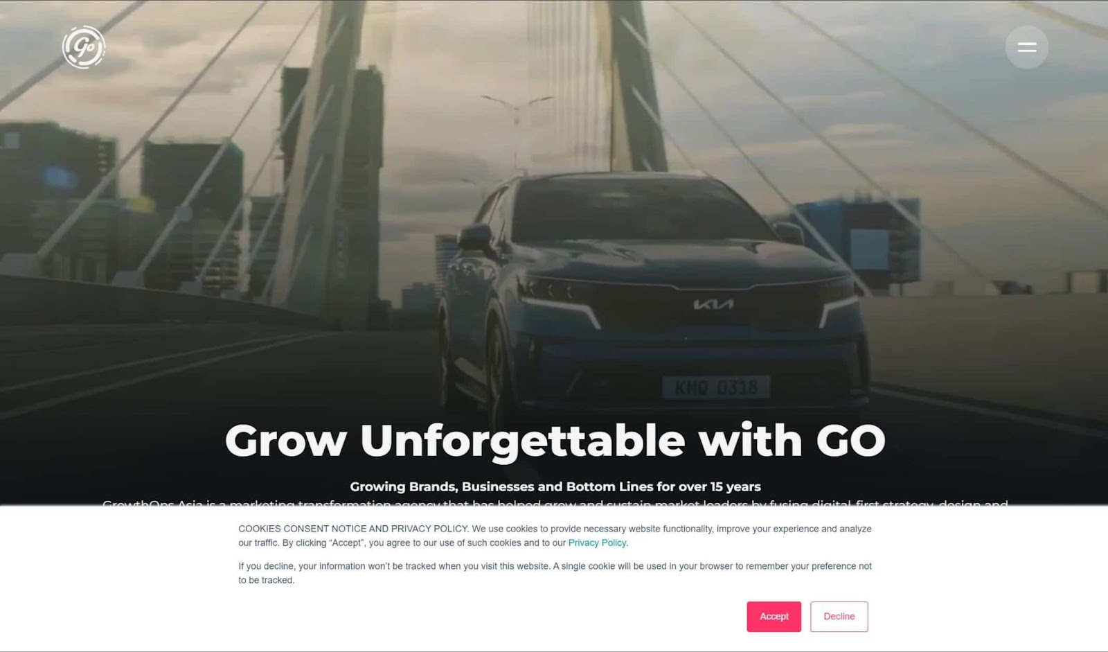 Screenshot of GrowthOps Asia website