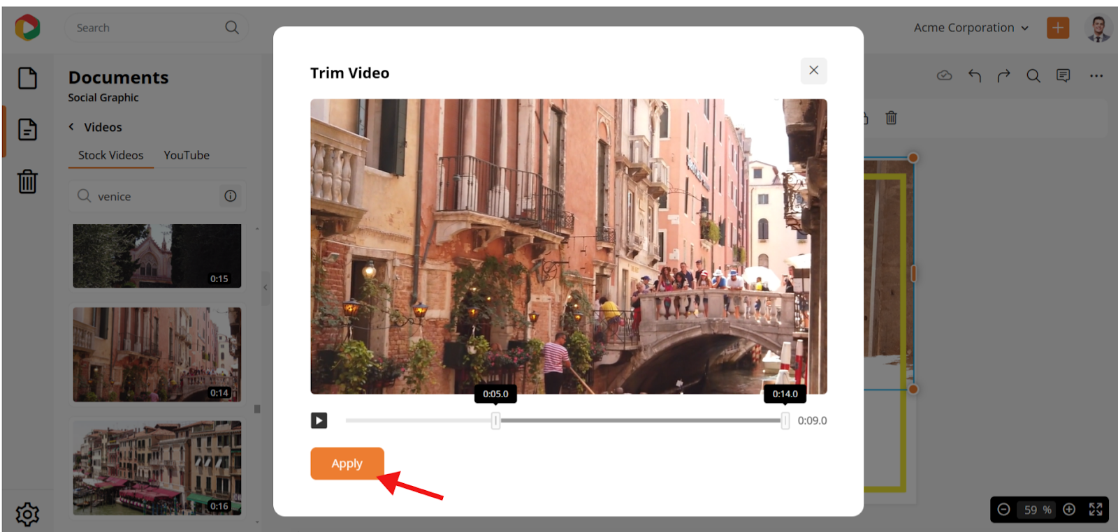 Videos integration with DocHipo with trim option