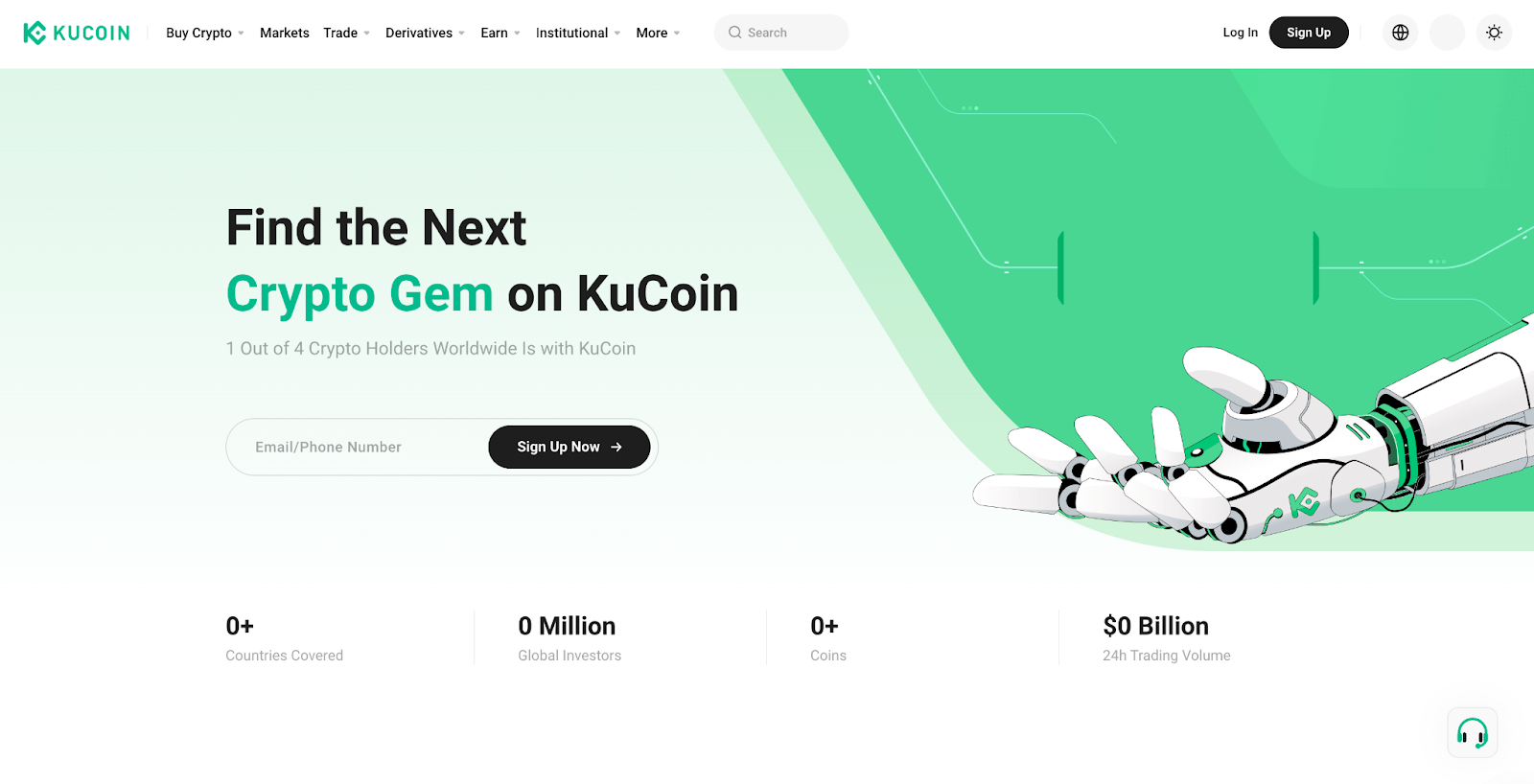 Kucoin homepage