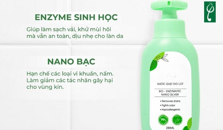 Nước giặt quần lót chứa Nano bạc và nhiều dưỡng chất khác