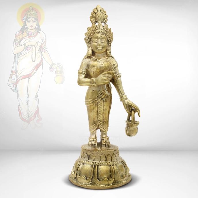 Goddess Brahmacharini Idol in Brass