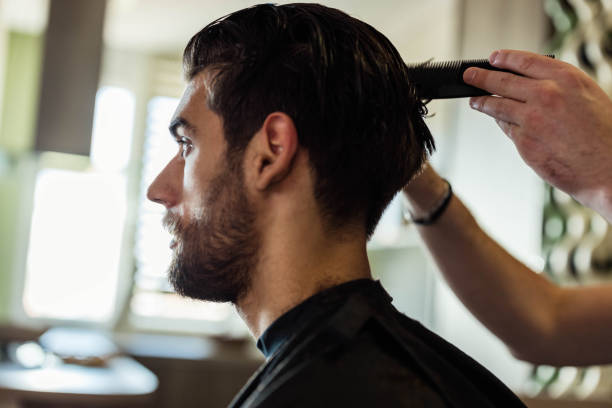 A short classic haircut for men, offering a clean and professional look that never goes out of style.