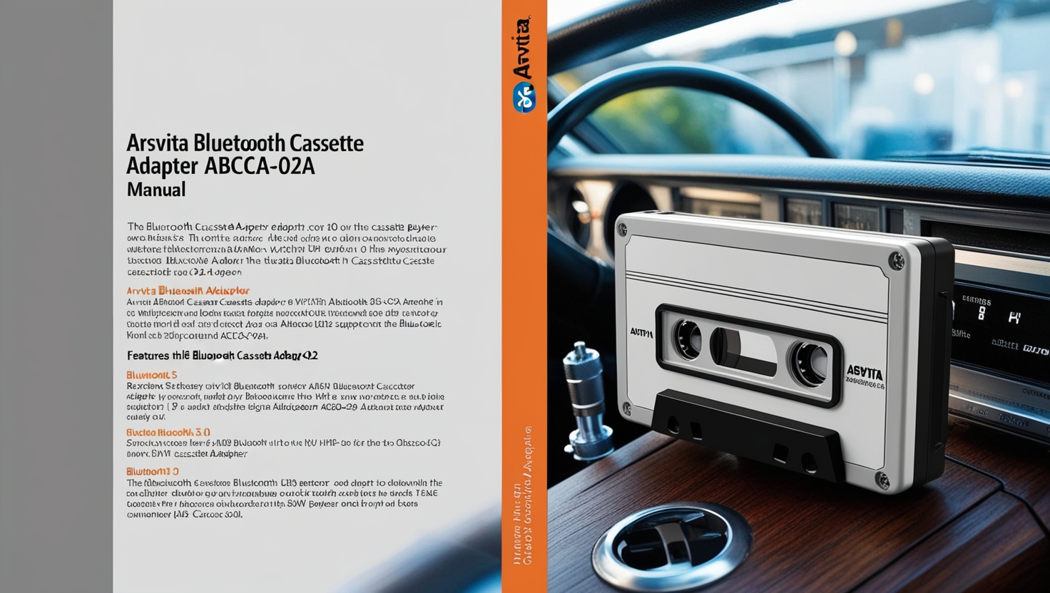 Arsvita Bluetooth Cassette Adapter ABCCA-02A Manual