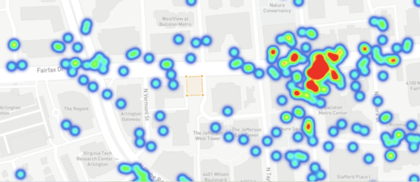 Map showcasing mobility data