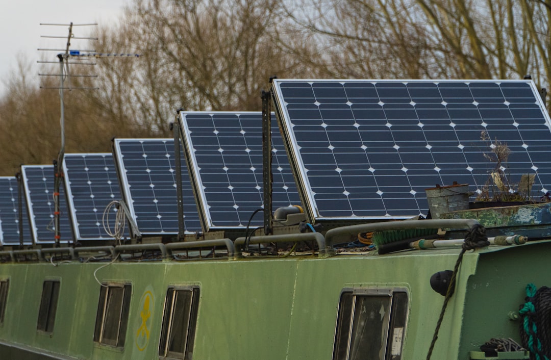 solar panels on roof