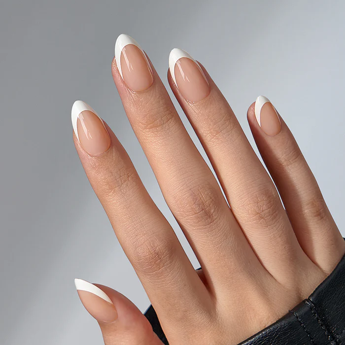 Minimalist White Tips for Simple Summer Nail Inspo