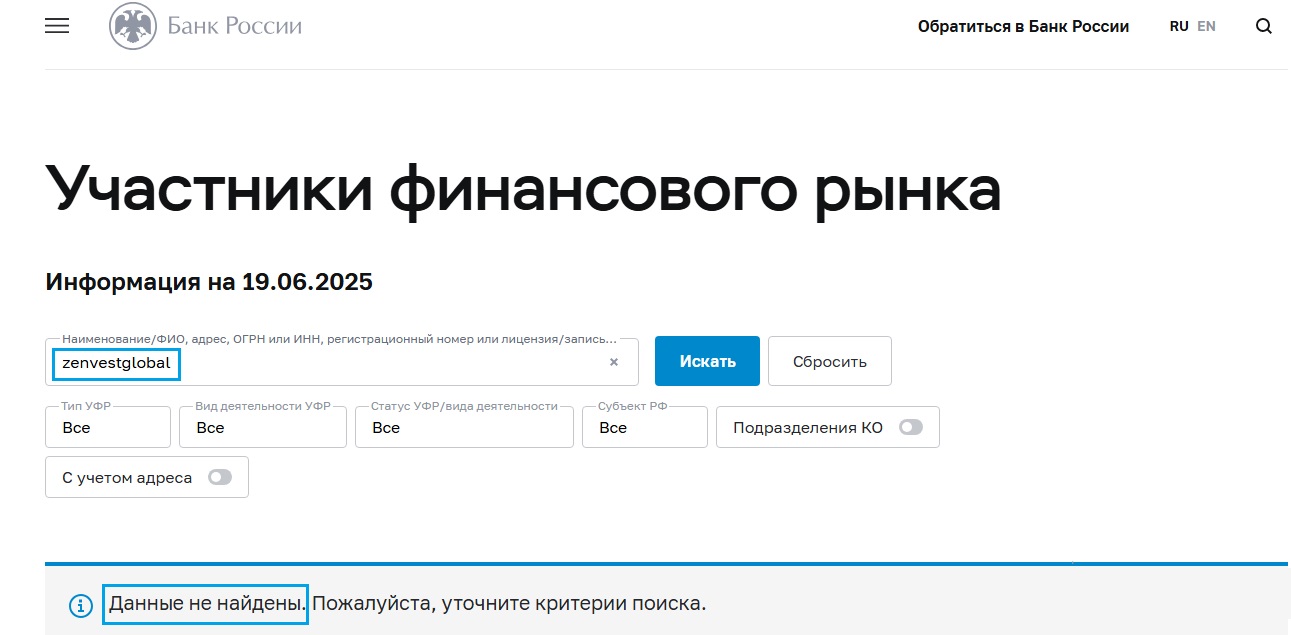 Трейдинг-площадка zenvestglobal: премиум-сервис или фикция?