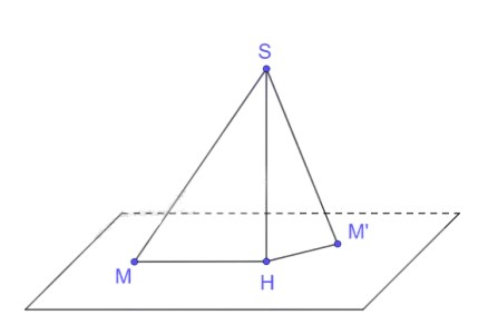 BÀI 24. PHÉP CHIẾU VUÔNG GÓC. GÓC GIỮA ĐƯỜNG THẲNG VÀ MẶT PHẲNG1. PHÉP CHIẾU VUÔNG GÓC. GÓC GIỮA ĐƯỜNG THẲNG VÀ MẶT PHẲNGBài 1: Trên sân phẳng có một cây cột thẳng vuông góc với mặt sân.a) Dưới ánh sáng mặt trời, bóng của cây cột trên sân có thể được nhìn như là hình chiếu của cây cột qua phép chiếu song song nào không?b) Khi tia sáng mặt trời vuông góc với mặt sân, liệu ta có thể quan sát được bóng của cây cột trên sân hay không?Đáp án chuẩn:a) Phép chiếu song song theo phương tia sáng mặt trời lên mặt sân.b) Ta không thể quan sát.Bài 2:a) Nếu A là một điểm không thuộc mặt phẳng (P) và A’ là hình chiếu của A trên (P) thì đường thẳng AA’ có quan hệ gì với mặt phẳng (P)?b) Nếu đường thẳng a vuông góc với mặt phẳng (P) thì hình chiếu của a trên (P) là gì? Đáp án chuẩn:a) AA’ vuông góc với mặt phẳng (P).b) Hình chiếu vuông góc của đường thẳng a trên mặt phẳng (P) là một điểm, là giao điểm của a và (P).Bài 3: Cho đường thẳng a và mặt phẳng (P) không vuông góc với nhau. Xét b là một đường thẳng nằm trong (P). Trên a, lấy hai điểm M, N tuỳ ý. Gọi M , N tương ứng là hình chiếu của M, N trên mặt phẳng (P) (H.7.34).a) Hình chiếu của a trên mặt phẳng (P) là đường thẳng nào?b) Nếu b vuông góc với M'N' thì b có vuông góc với a hay không?c) Nếu b vuông góc với a thì b có vuông góc với M'N hay không?Đáp án chuẩn:a) M'N'b)  b⊥a c) b⊥M'N' Bài 4: Cho hình chóp S.ABC có SA = SB = SC. Gọi O là hình chiếu của S trên mặt phẳng (ABC) (H.7.36).a) Chứng minh rằng O là tâm đường tròn ngoại tiếp tam giác ABC.b) Xác định hình chiếu của đường thẳng SA trên mặt phẳng (ABC).c) Chứng minh rằng nếu AO⊥BC thì SA⊥BCd) Xác định hình chiếu của các tam giác SBC, SCA, SAB trên mặt phẳng (ABC)Đáp án chuẩn:a) OA=OB=OC=> O là tâm đường tròn ngoại tiếp tam giác ABC.b) OAc) SO⊥BC, mà AO⊥BC => BC SOA. Do dó BC⊥SAd) OBC,OCA,OAB2. GÓC GIỮA ĐƯỜNG THẲNG VÀ MẶT PHẲNGBài 1: Một máy bay giữ vận tốc không đổi, với độ lớn 240km/h trong suốt 2 phút đầu kể từ khi cất cánh. Hỏi thông tin trên có đủ để ta xác định độ cao của máy bay so với mặt đất phẳng, tại thời điểm 1 phút kể từ khi máy bay cất cánh không?Đáp án chuẩn:Thông tin chưa đủ  Bài 2: Tâm Trái Đất chuyển động quanh Mặt Trời theo quỹ đạo là một đường elip nhận tâm Mặt Trời làm tiêu điểm. Trong quá trình chuyển động, Trái Đất lại quay quanh trục Bắc Nam. Trục này có phương không đổi và luôn tạo với mặt phẳng chứa quỹ đạo một góc khoảng 66,5°. (Theo nationalgeographic.org).a) Giải thích vì sao hình chiếu của trục Trái Đất trên mặt phẳng quỹ đạo (P) cũng có phương không đổi.b) Giải thích vì sao có hai thời điểm trong năm mà tại đó hình chiếu của trục Trái Đất trên mặt phẳng (P) thuộc đường thẳng nối tâm Mặt Trời và tâm Trái Đất.Đáp án chuẩn:a) hình chiếu của trục Trái Đất có phương không đổi.b) có hai vị trí thuộc quỹ đạo, ứng với hai thời điểm trong năm mà hình chiếu của trục Trái Đất trên (P) thuộc đường thẳng nối tâm Mặt Trời và tâm Trái Đất.Bài 3: Cho đường thẳng Δ vuông góc với mặt phẳng (P). Khi đó, với một đường thẳng a bất kì, góc giữa a và (P) có mối quan hệ gì với góc giữa a và Δ? Đáp án chuẩn:Trường hợp 1. Đường thẳng a không vuông góc với (P) và cắt (P) tại một điểm. => Góc giữa a và  phụ với góc giữa a và (P). Trường hợp 2: a vuông góc với (P). a//Δ và (a,Δ)=0,(a,P)=90.  Trường hợp 3: a song song hoặc thuộc (P).Khi đó, a⊥Δ và (a,Δ)=90,(a,P)=0.Như vậy kết luận đã nêu trong trường hợp 1 cũng đúng đối với cả hai trường hợp sau. 3. BÀI TẬP