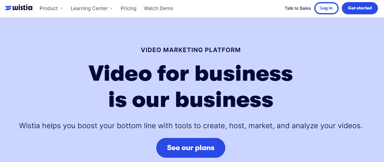 Wistia: Best for Live Streaming and On-Demand Videos 