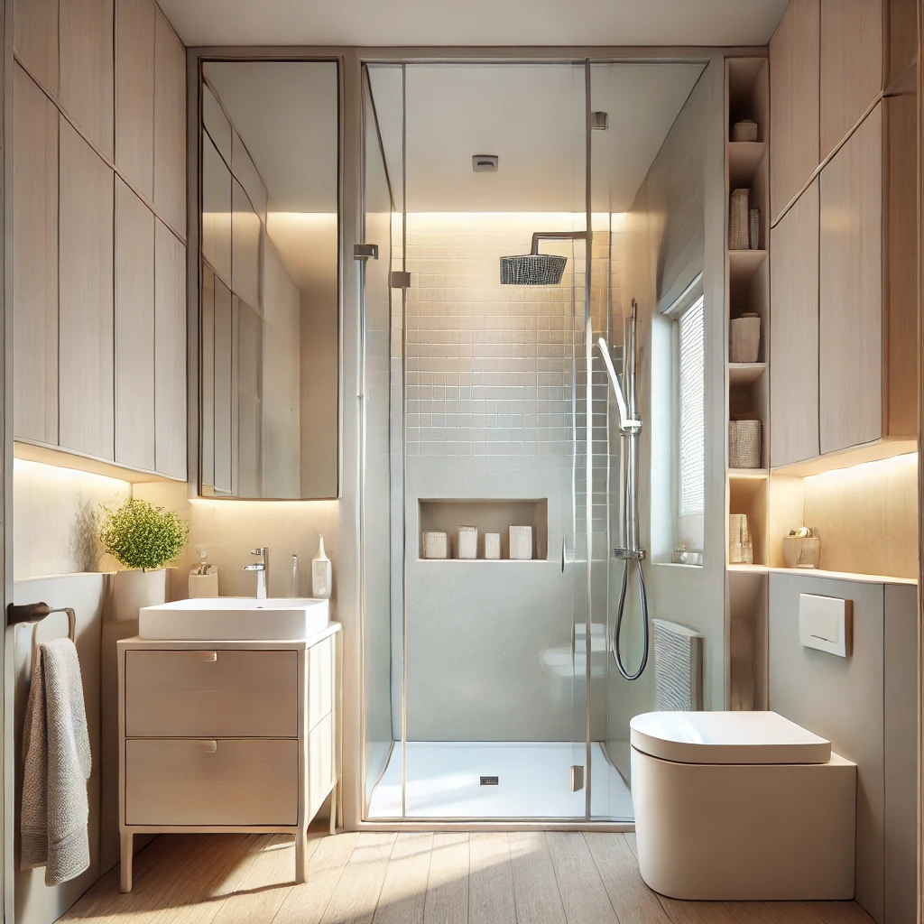 en suite bathroom in Compact Efficiency deisgn