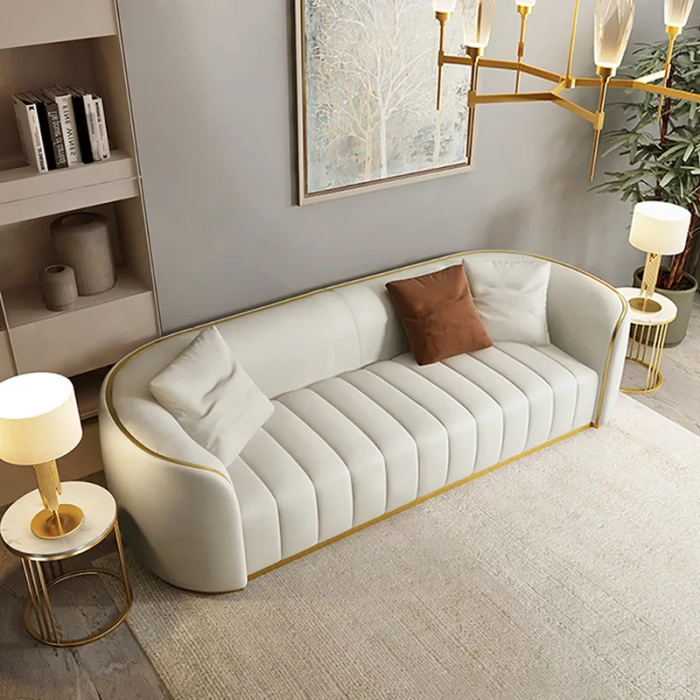 Boss modern faux leather sofa