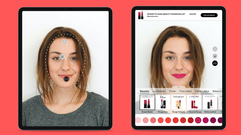 an example for AR application in beauty industry